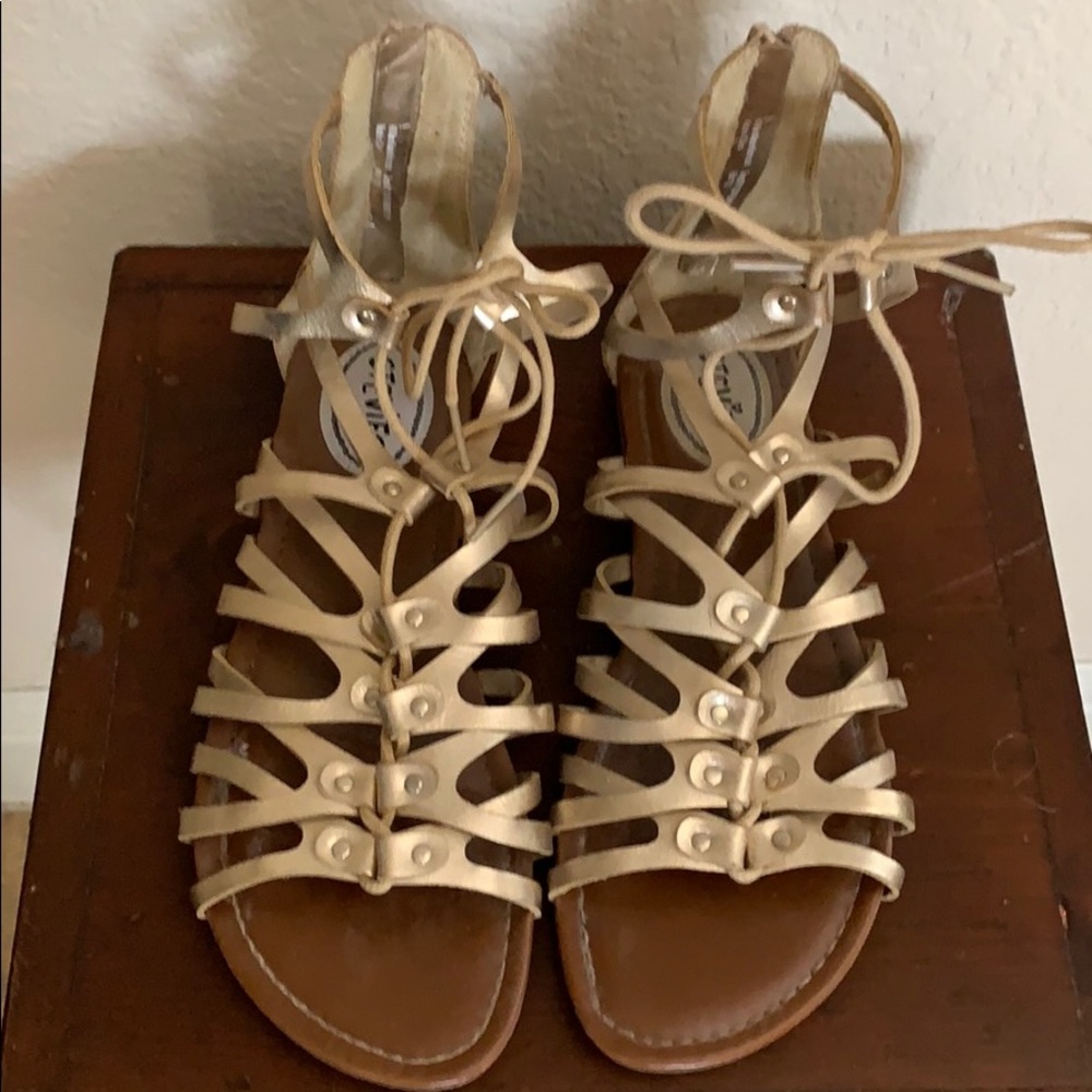 Gold Gladiator Sandals